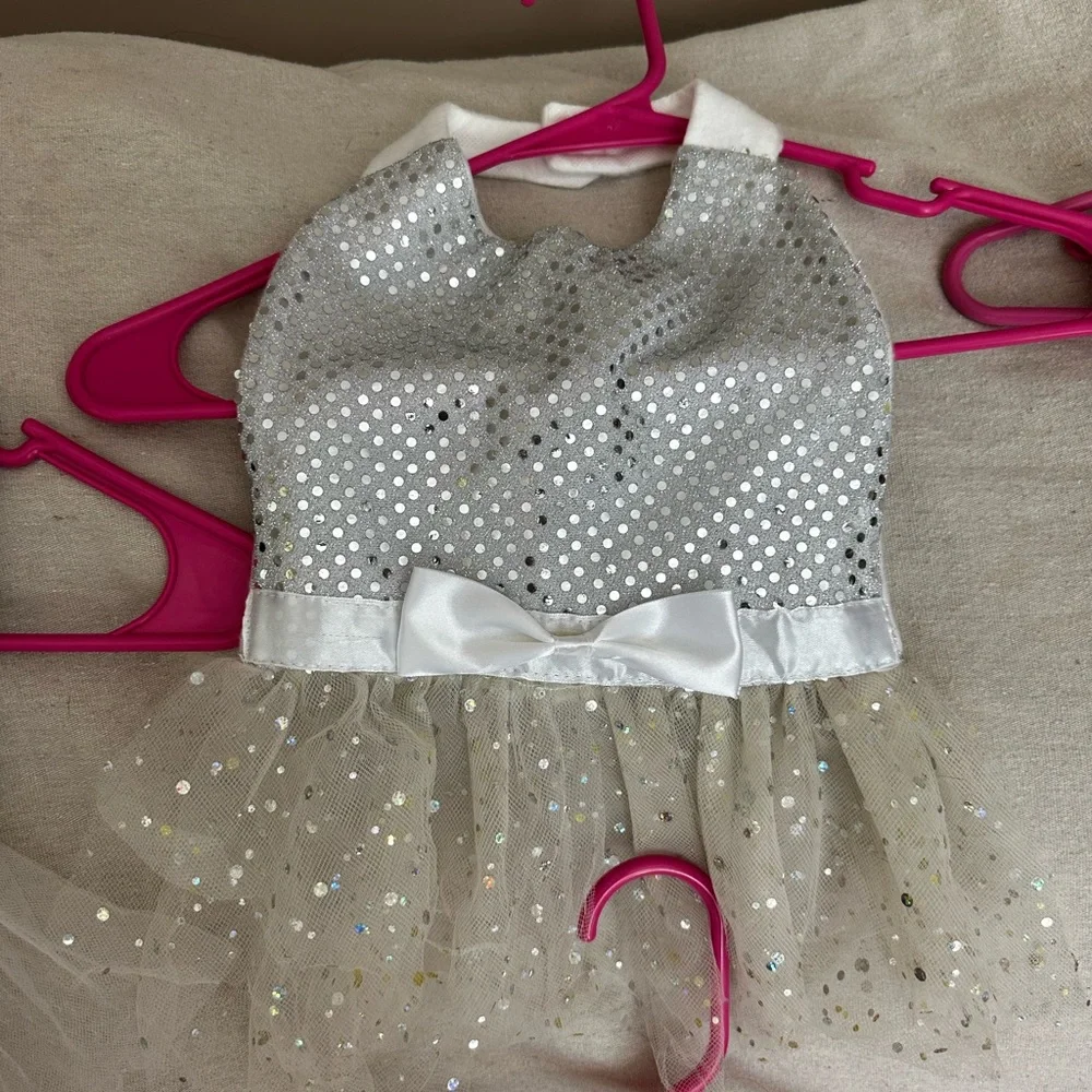 Festive Red and White Pet Costume/clothes Set